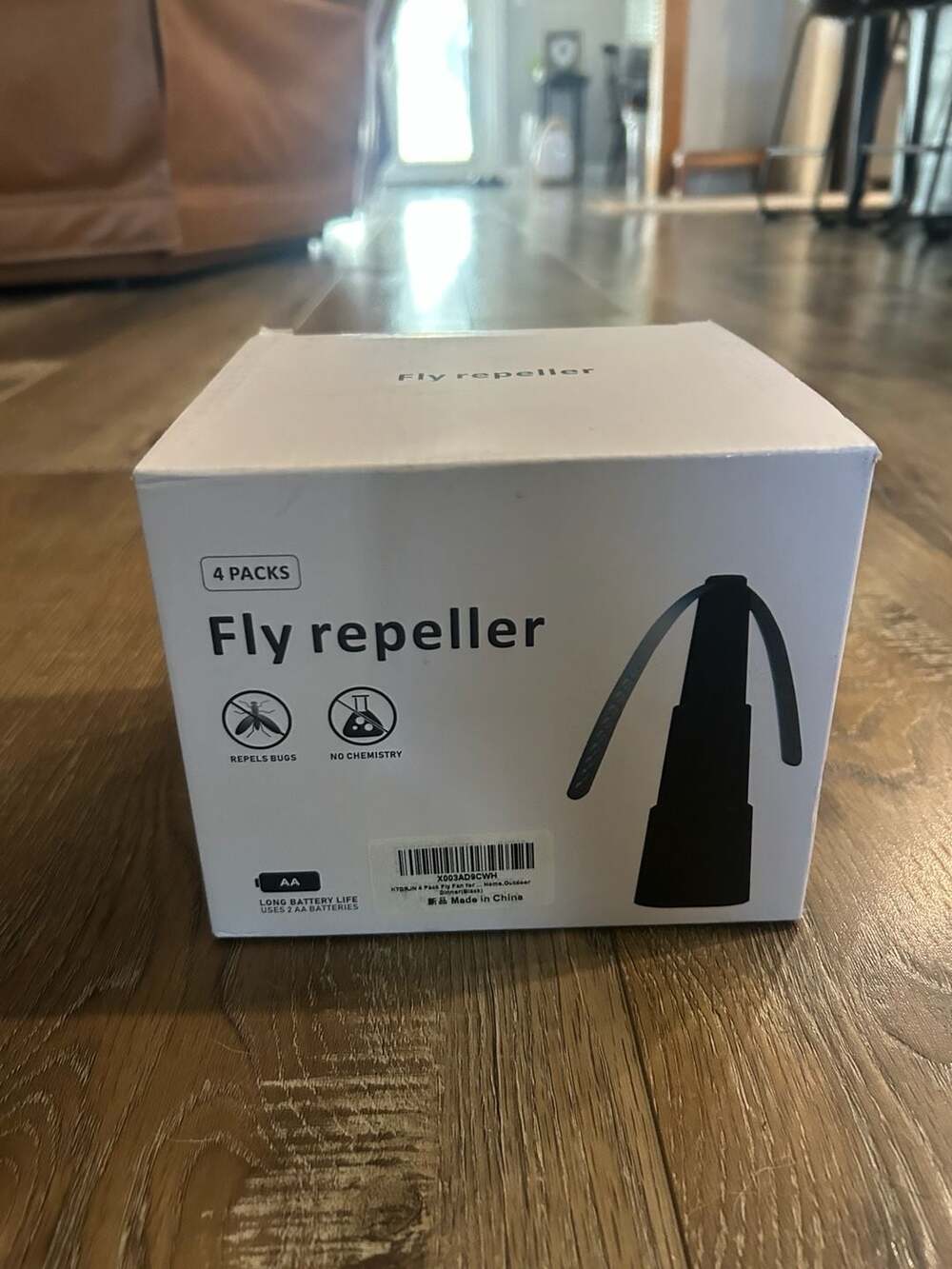 Fly Repellent Fan 4 Pack Black Portable Tabletop Pest Control